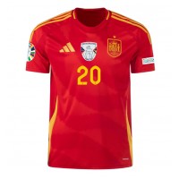 Camisa de Futebol Espanha Pedri Gonzalez #20 Equipamento Principal Europeu 2024 Manga Curta